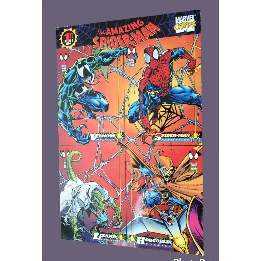 1994 Amazing Spiderman 1st Ed. Uncut 4 Promo Sheet Marvel Trading Cards